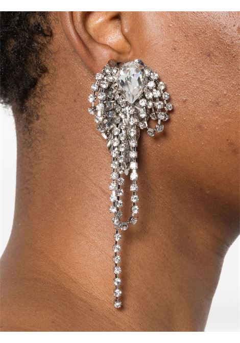 Silver crystal-embellished fringed earrings Alessandra rich - women ALESSANDRA RICH | FABA3299J00240001